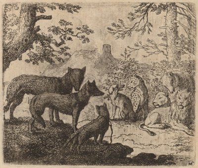 Reynards släktingar pläderar för honom, förmodligen ca. 16451656. av Allart van Everdingen