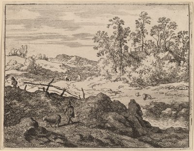 Herde med lamm, troligen ca. 16451656. av Allart van Everdingen