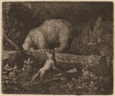 The Bear Trapped, förmodligen ca. 16451656. av Allart van Everdingen