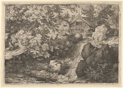 Kaskaden nära vattenkvarnen, 1600-talet. av Allart van Everdingen