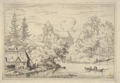 Faten och plankorna vid flodens baksida, 1600-talet. av Allart van Everdingen