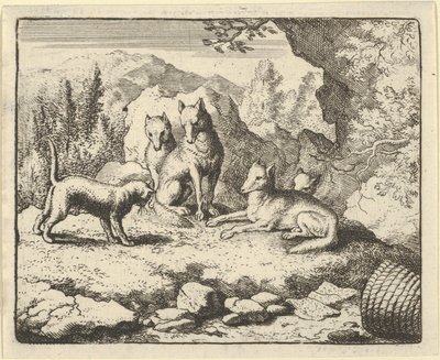 Katten kallar Renard att inställa sig inför Tribunalen, 1650-75. av Allart van Everdingen