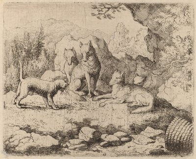 Katten skickad som budbärare, förmodligen ca. 16451656. av Allart van Everdingen