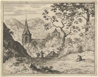 Kyrkan i dalen, 1600-talet. av Allart van Everdingen