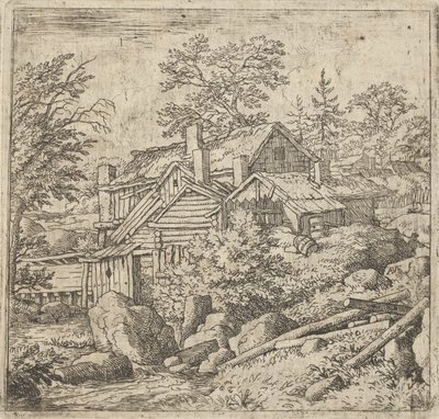 Hamlet på bergssidan, 1600-talet. av Allart van Everdingen