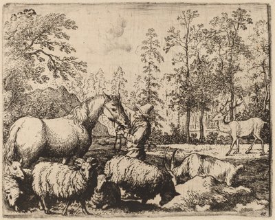 Hästen och hjorten, troligen ca. 16451656. av Allart van Everdingen