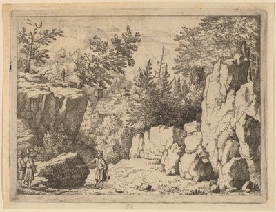 Inskriften på klippan, troligen ca. 16451656. av Allart van Everdingen