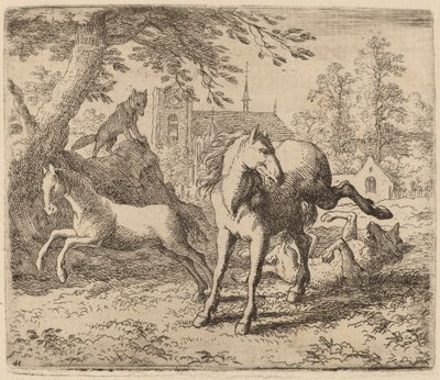Stoet och vargen, troligen ca. 16451656. av Allart van Everdingen