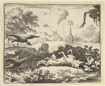 Läsningen av en brottslig handling mot Renard, 1650-75. av Allart van Everdingen