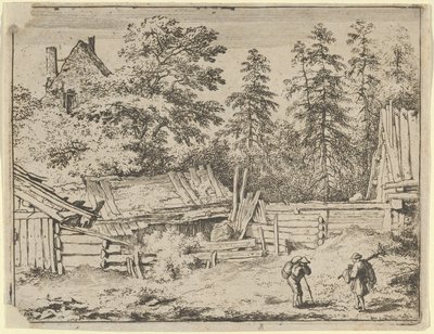 De tre stugorna, 1600-talet. av Allart van Everdingen