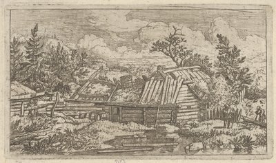 De två balkarna som flyter i vattnet, 1600-talet. av Allart van Everdingen