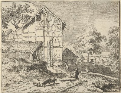 De två stegarna, 1600-talet. av Allart van Everdingen