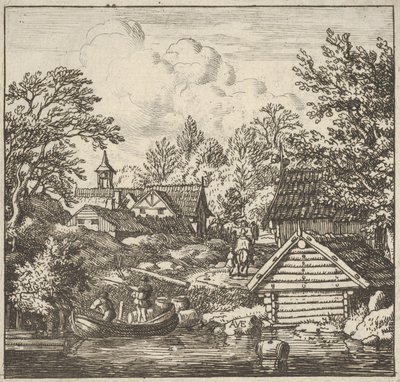 The Lossing of the Barge, 1600-talet. av Allart van Everdingen