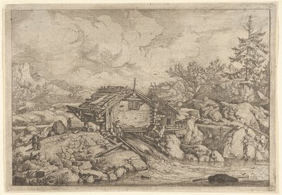 Vattenkvarnen, 1600-talet. av Allart van Everdingen