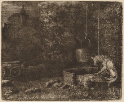 Vargen och brunnen, förmodligen ca. 16451656. av Allart van Everdingen