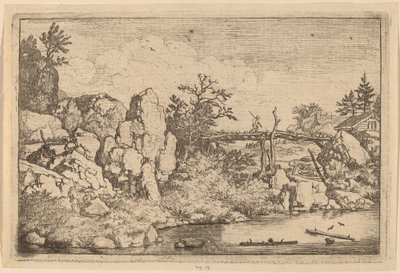 Två stockar i vattnet, troligen ca. 16451656. av Allart van Everdingen