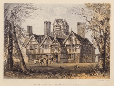 The Oak House, West Bromwich, Staffordshire (akvatint) av Allen Edward Everitt