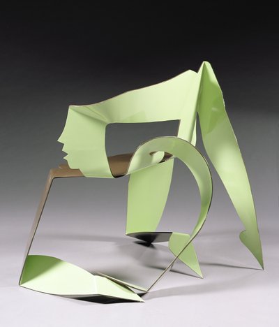 Odalisque (Sittskulptur) (målat stål) av Allen Jones