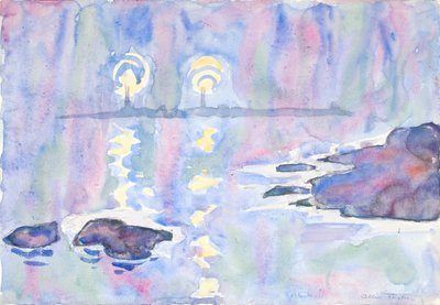 Akvarell nr. 73, Blå och lavendel av Allen Tucker