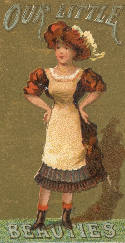 Från Girls and Children-serien N58 som marknadsför Our Little Beauties Cigarettes for Alle..., 1887. av Allen and Ginter