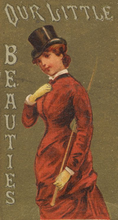Från Girls and Children-serien N58 som marknadsför Our Little Beauties Cigarettes for Alle..., 1887. av Allen and Ginter