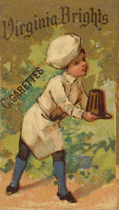 Från Girls and Children-serien N64 som marknadsför Virginia Brights Cigarettes for Allen &..., 1886. av Allen and Ginter