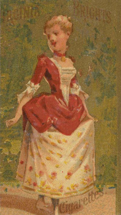 Från Girls and Children-serien N64 som marknadsför Virginia Brights Cigarettes for Allen &..., 1886. av Allen and Ginter