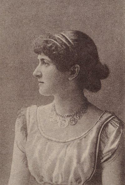 Kitty Welch, från Actresses-serien N67 som marknadsför Virginia Brights Cigarettes för..., ca. 1888. av Allen and Ginter