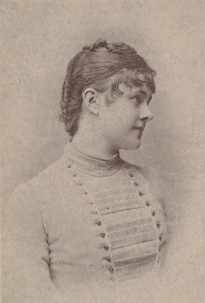 Lili Rupp, från Actresses-serien N67 som marknadsför Virginia Brights Cigarettes for A..., ca. 1888. av Allen and Ginter
