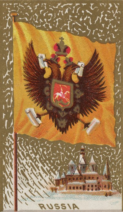 Ryssland, från Flags of All Nations, Series 1 N9 for Allen & Ginter Cigarettes Brands, 1887. av Allen and Ginter