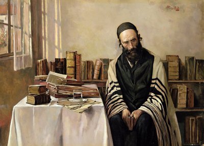 En rabbi i sitt arbetsrum av Alois Heinrich Priechenfried
