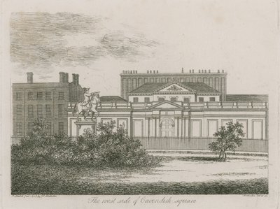 Den västra sidan av Cavendish Square, London av Alois Schonn