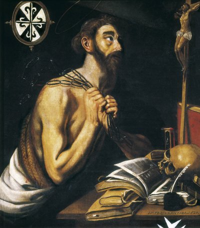 Saint Dominic botfärdig. 1621 (olja på duk) av Alonso Florin