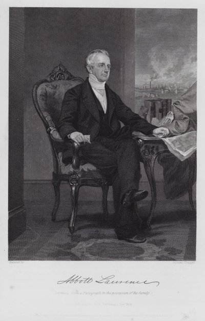Abbott Lawrence (gravyr) av Alonzo (after) Chappel