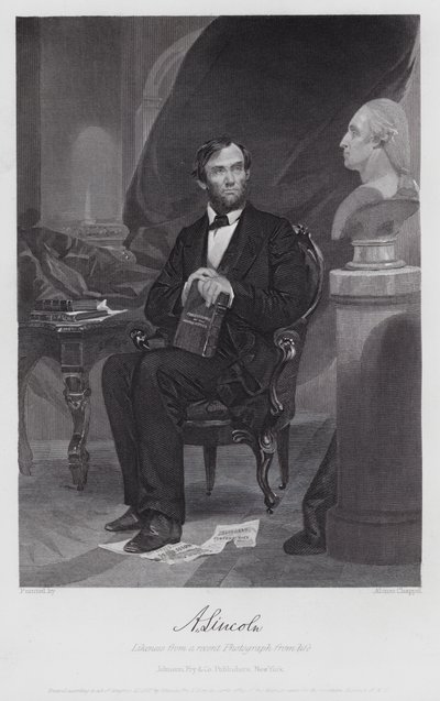 Abraham Lincoln (gravyr) av Alonzo (after) Chappel