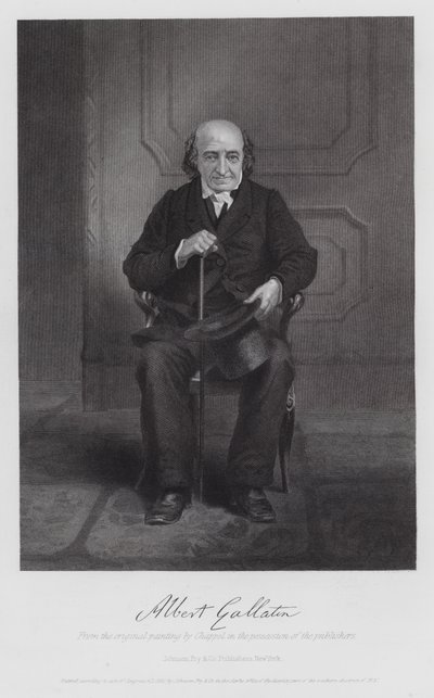 Albert Gallatin (gravyr) av Alonzo (after) Chappel