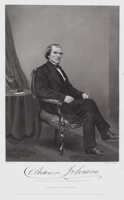 Andrew Johnson (gravyr) av Alonzo (after) Chappel