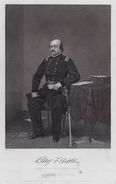 Benjamin F Butler (gravyr) av Alonzo (after) Chappel