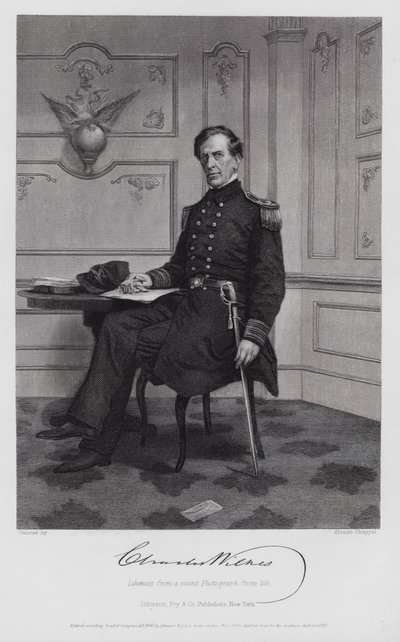 Charles Wilkes (gravyr) av Alonzo (after) Chappel