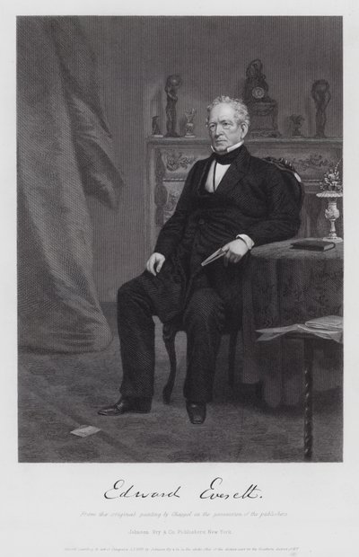 Edward Everett (gravyr) av Alonzo (after) Chappel