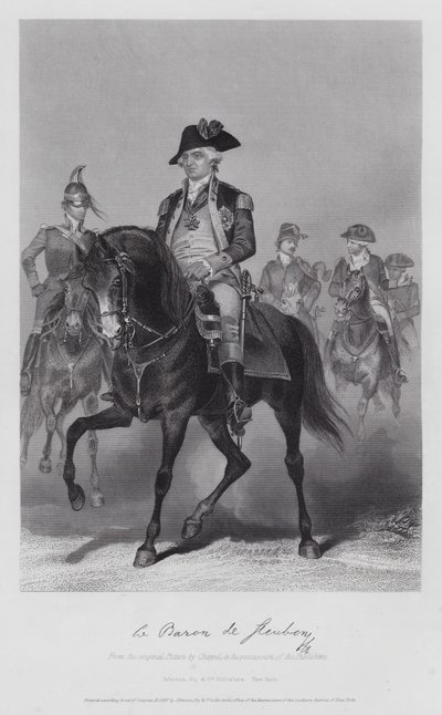 Frederick William Von Steuben (gravyr) av Alonzo (after) Chappel