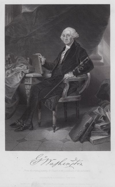 George Washington (gravyr) av Alonzo (after) Chappel