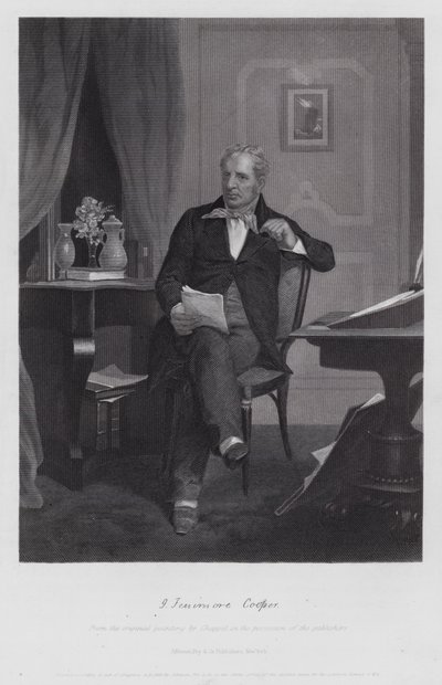James Fenimore Cooper (gravyr) av Alonzo (after) Chappel