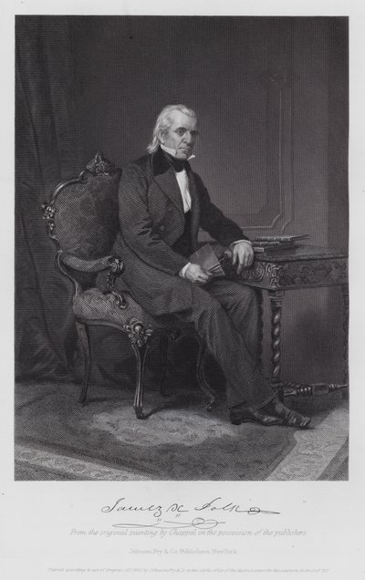 James Knox Polk (gravyr) av Alonzo (after) Chappel