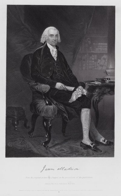 James Madison (gravyr) av Alonzo (after) Chappel