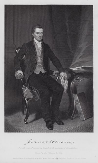 James Monroe (gravyr) av Alonzo (after) Chappel