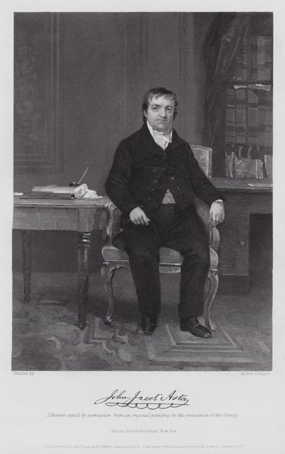 John Jacob Astor (gravyr) av Alonzo (after) Chappel