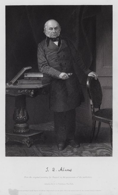 John Quincy Adams (gravyr) av Alonzo (after) Chappel