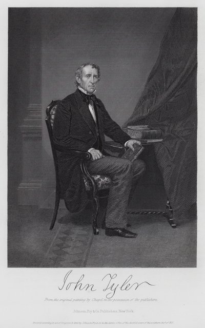 John Tyler (gravyr) av Alonzo (after) Chappel