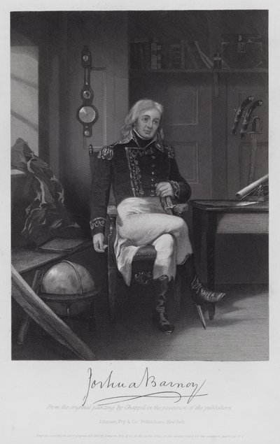 Joshua Barney (gravyr) av Alonzo (after) Chappel
